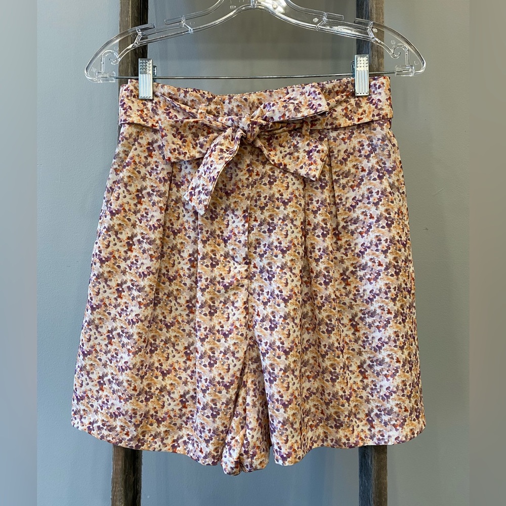 Zara floral high waisted shorts